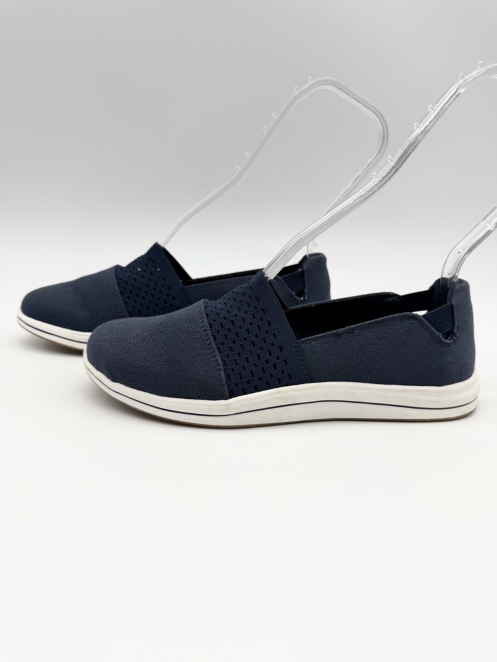 Clarks Breeze Vibe CloudSteppers Slip On Loafer Comfort Shoes Navy Size 6.5